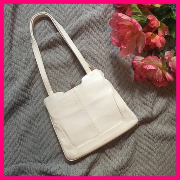 Vintage Handbags - 🔮VTG White Mini Bag with Built in Mirror.